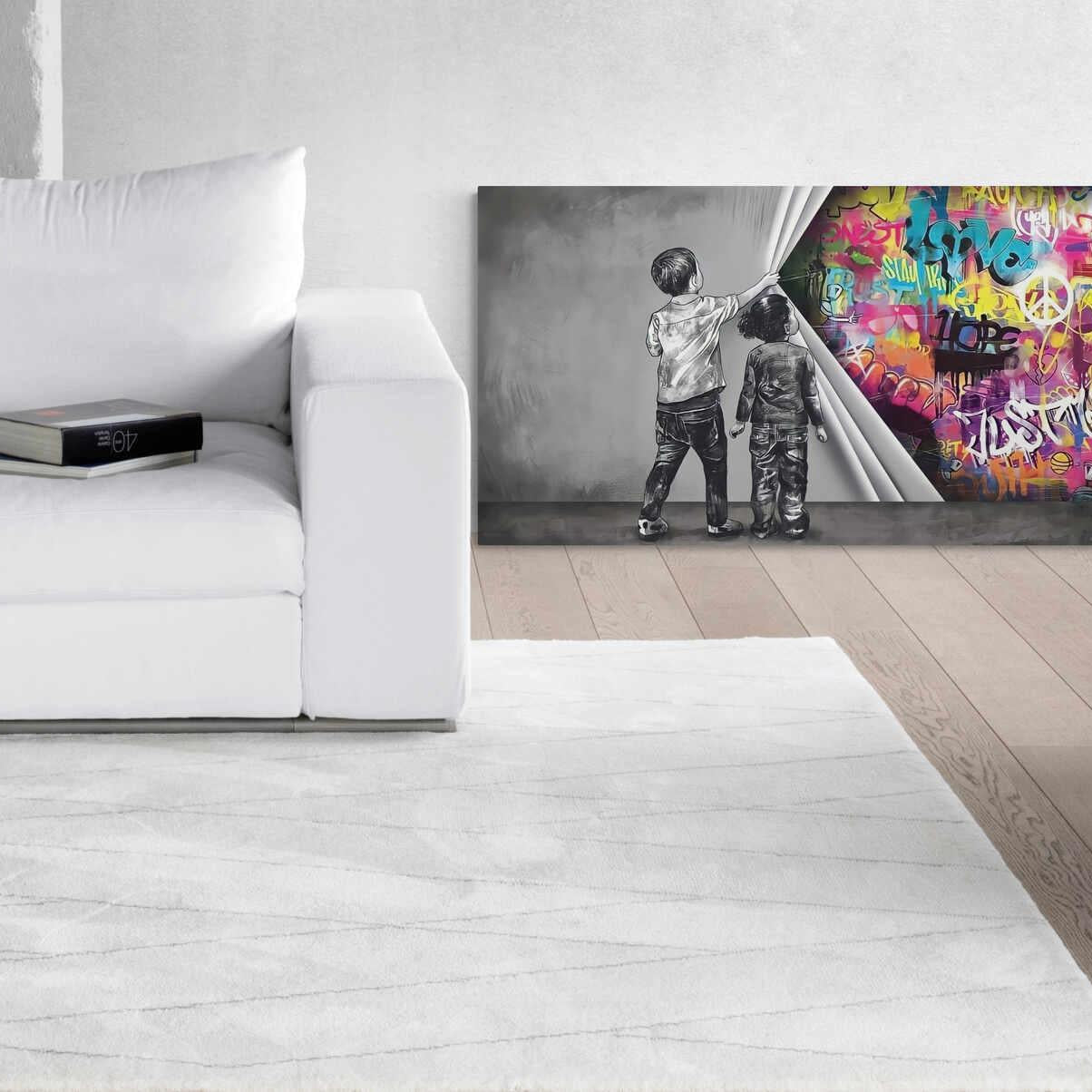 Comment mettre en valeur un tableau dans un salon - Montableaudeco