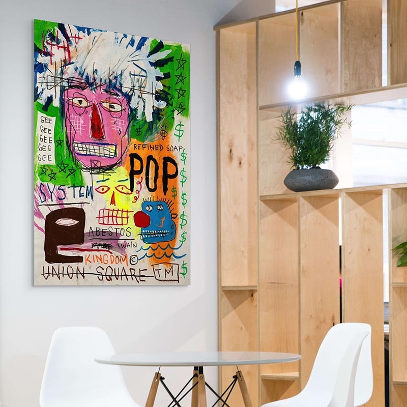 Tableau Basquiat pour déco de salon