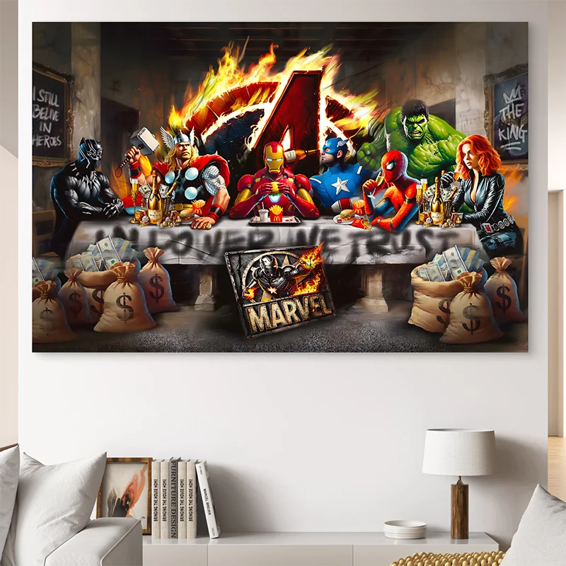 Déco murale provocante style comics avec les super-héros Marvel