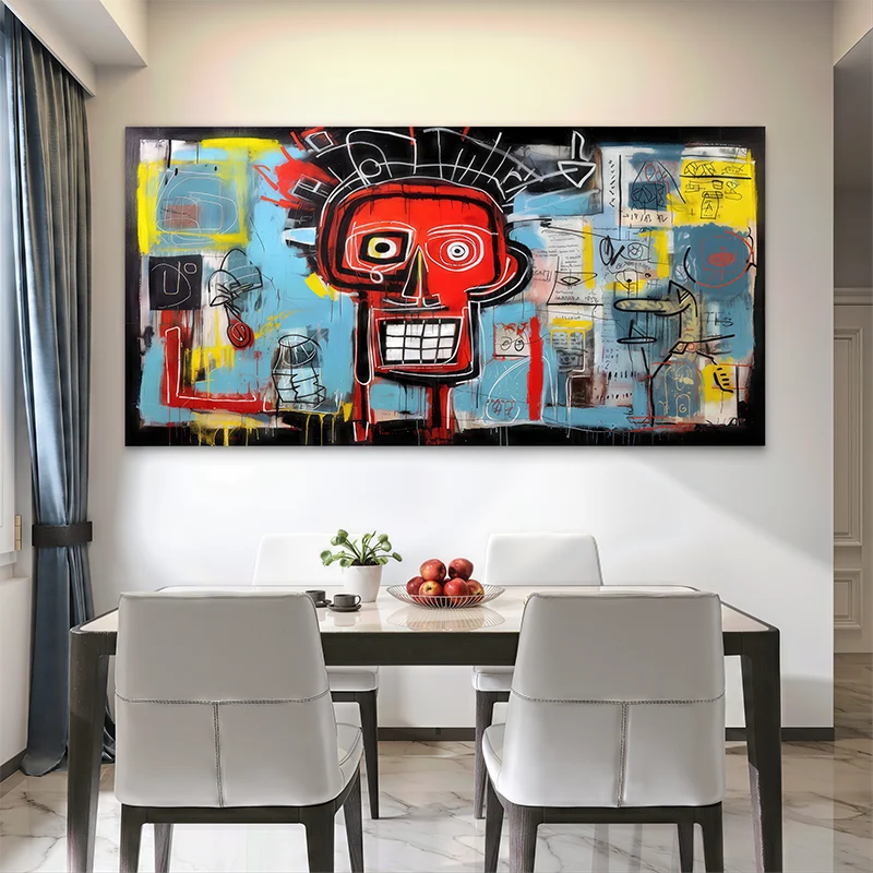 Décoration murale moderne dans l'esprit de Basquiat