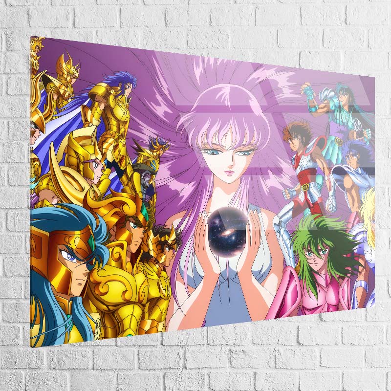 Illustration murale Les Chevaliers du Zodiaque vintage