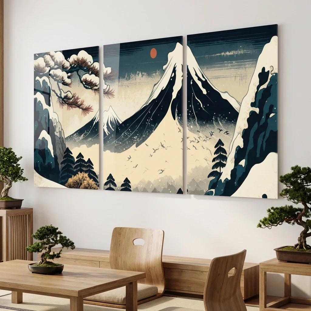 Tableau Japonais en 3 parties