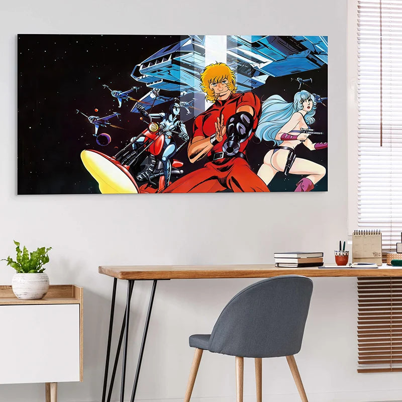 Tableau geek manga vintage Cobra et personnages