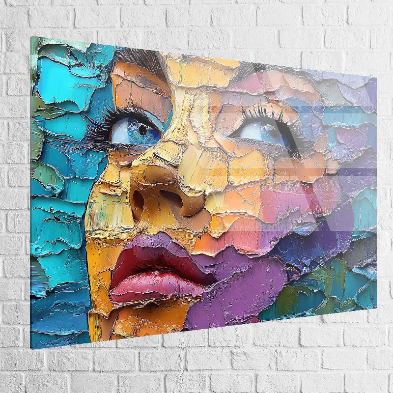 Tableau mural contemporain éclat de couleurs pour salon ou chambre