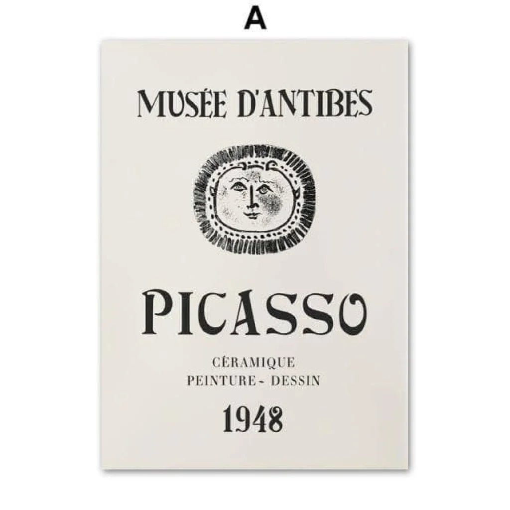 Affiche Picasso Vintage Expo Collection 8 Pièces - Montableaudeco