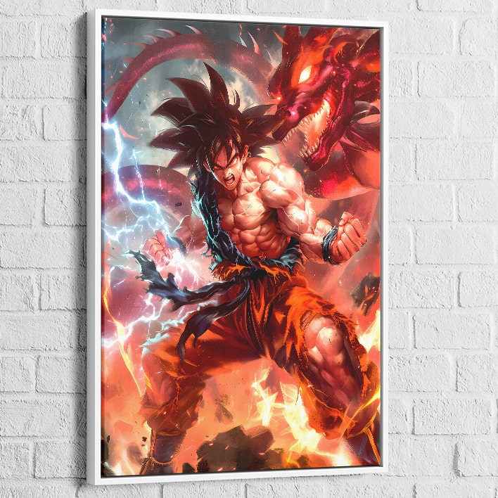 art mural dragon ball personnages cultes