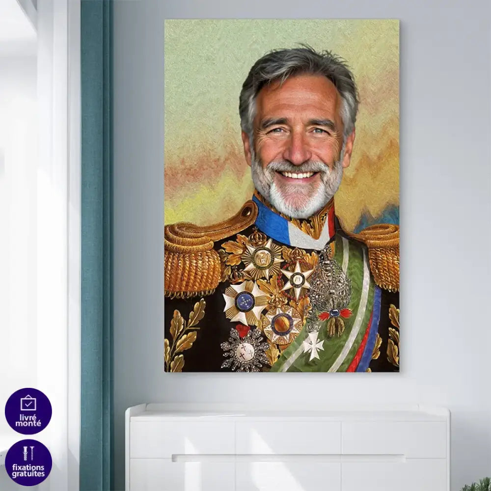 Tableau personnalisé personnage historique style royal