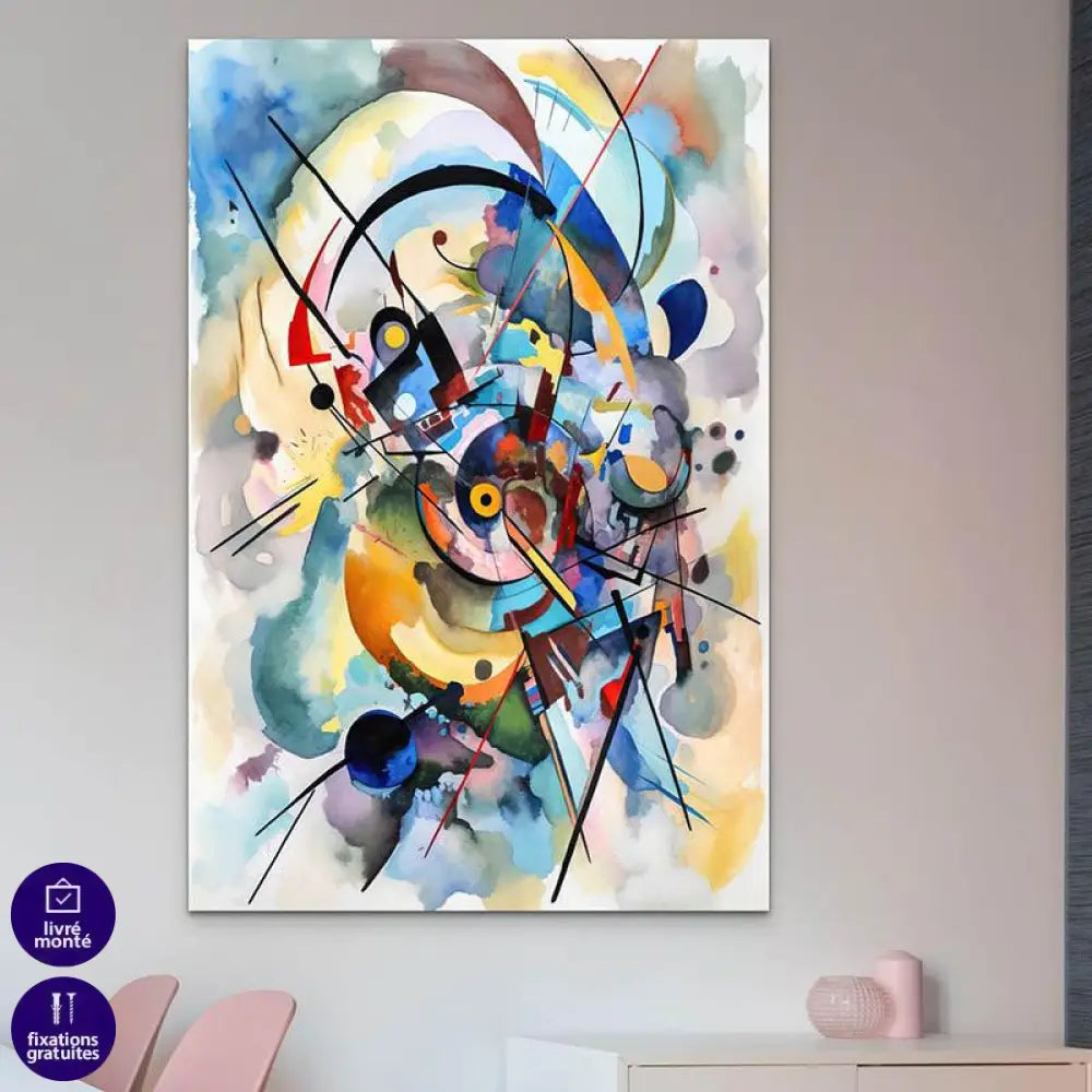 Tableau Abstrait Géométrie - Montableaudeco