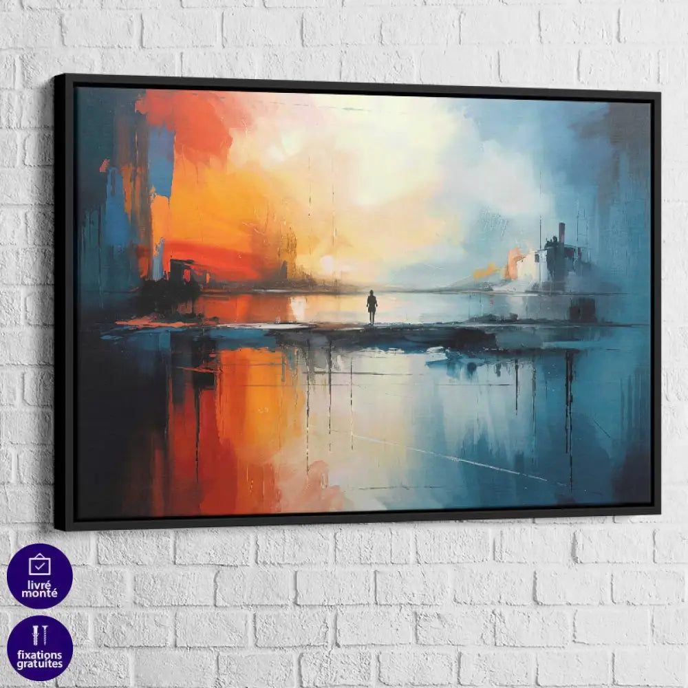 Tableau Abstrait Horizons Contraires 5