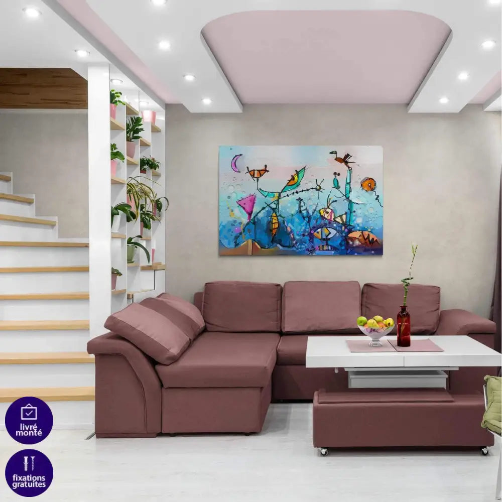 Tableau Abstrait L'aquarium - Montableaudeco