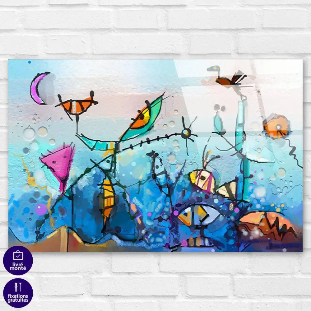 Tableau Abstrait L'aquarium - Montableaudeco