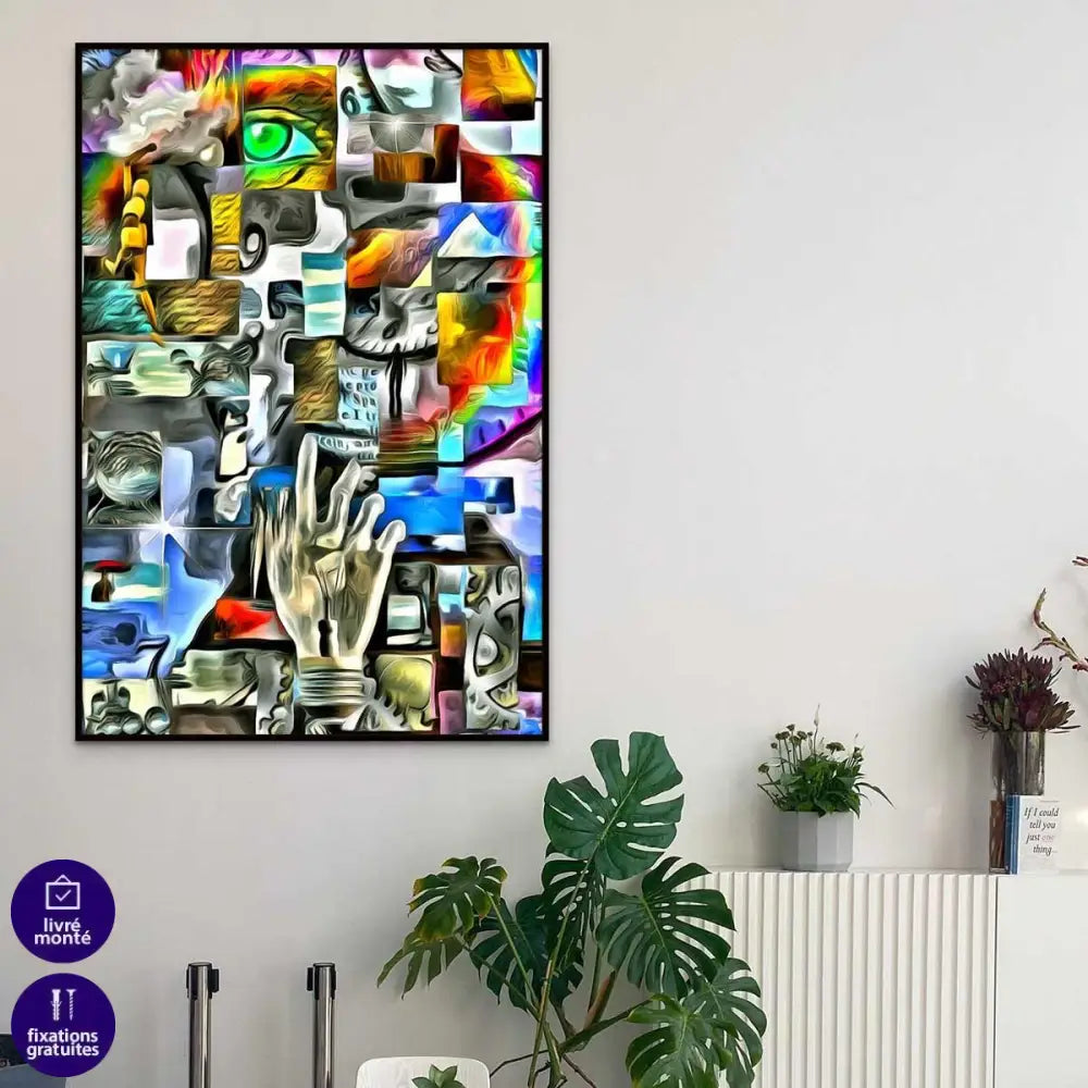 Tableau Abstrait Mécanique du Corp - Montableaudeco