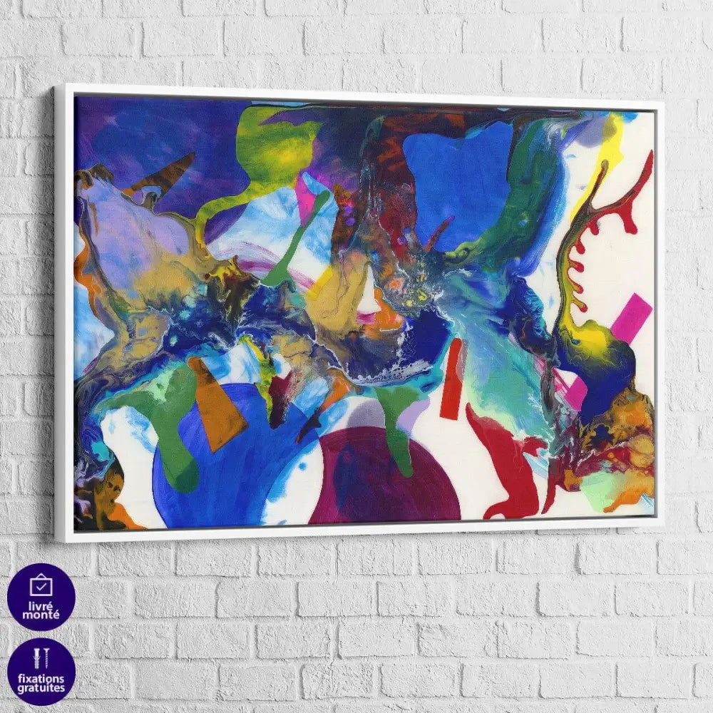 Tableau Abstrait Multi Couleur - Montableaudeco