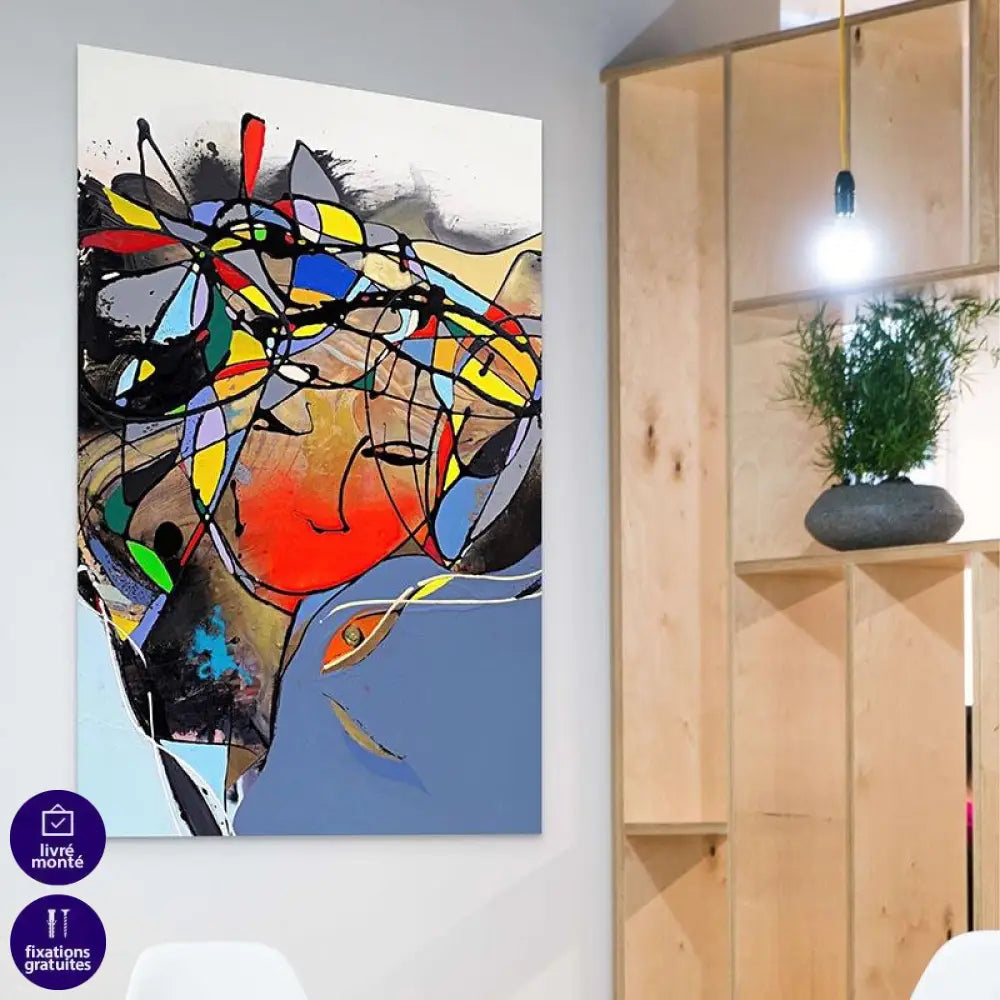 Tableau Abstrait Silhouette en Couleur - Montableaudeco