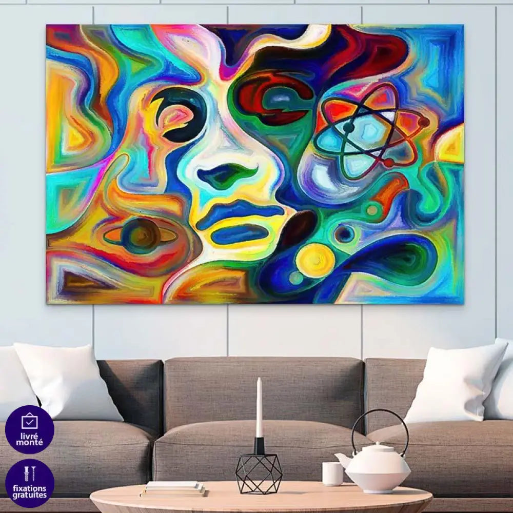 Tableau Abstrait Visage - Montableaudeco