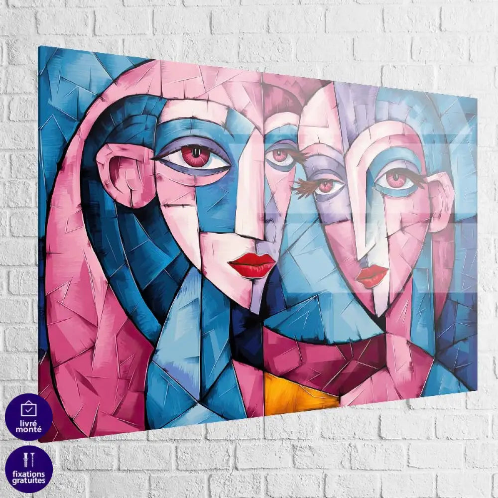 Tableau Abstrait | Visages Polyphoniques | Déco Tendance e