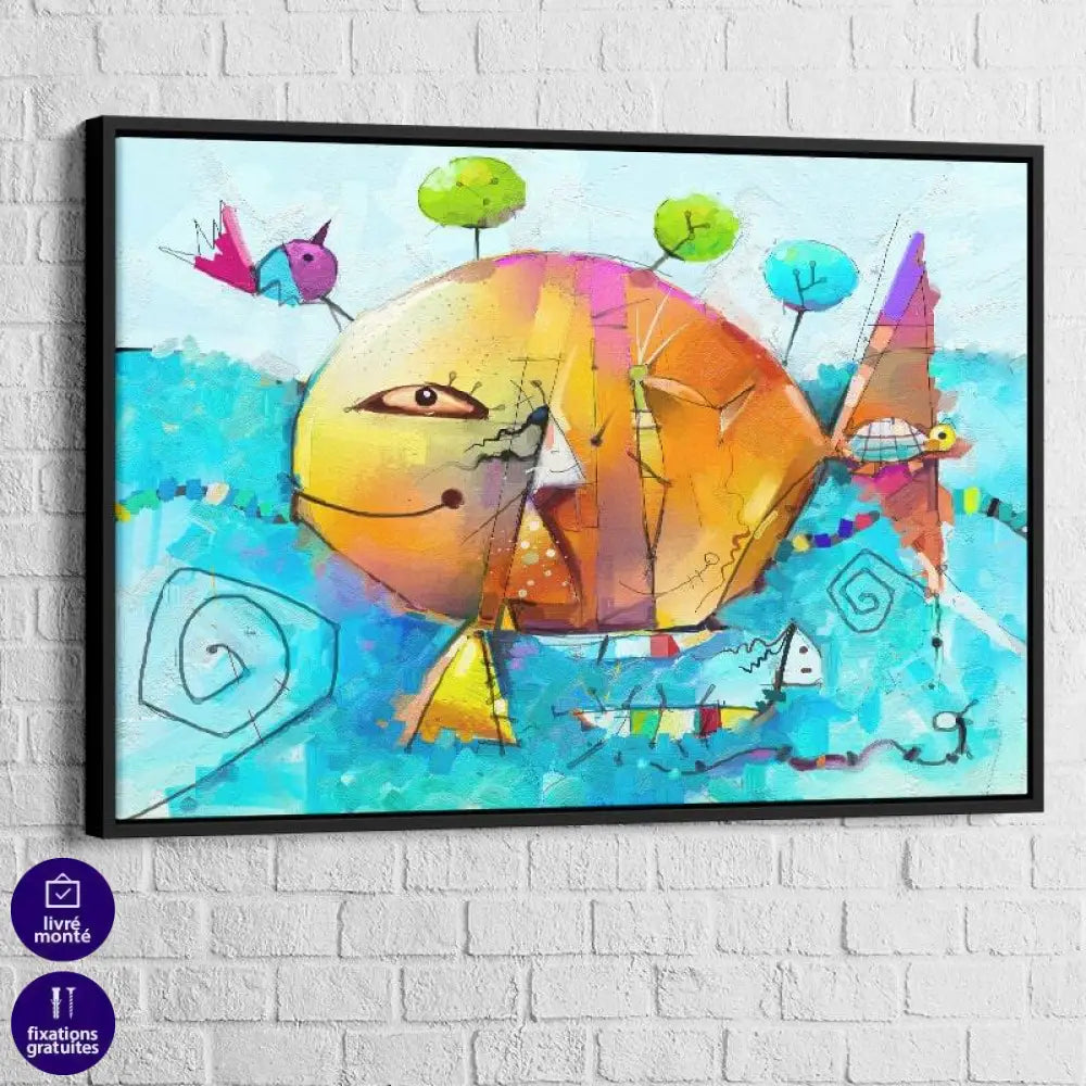 Tableau Abstrait World Fish - Montableaudeco