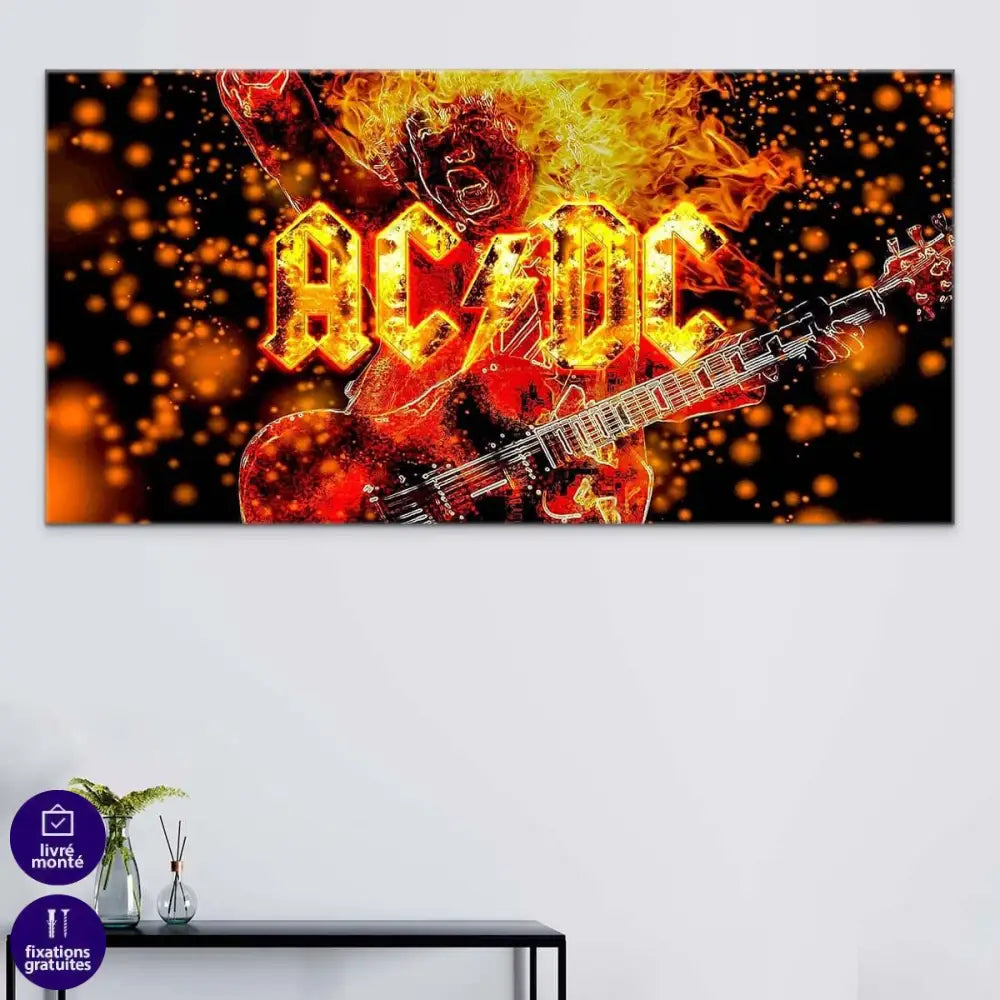 Tableau ACDC Fire - Montableaudeco