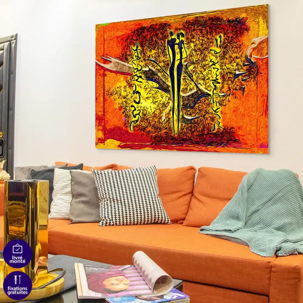 Grand format XXL tableau Afrique – amour et énergie solaire