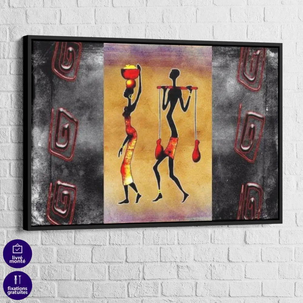 Tableau Afrique Les Porteurs - Montableaudeco