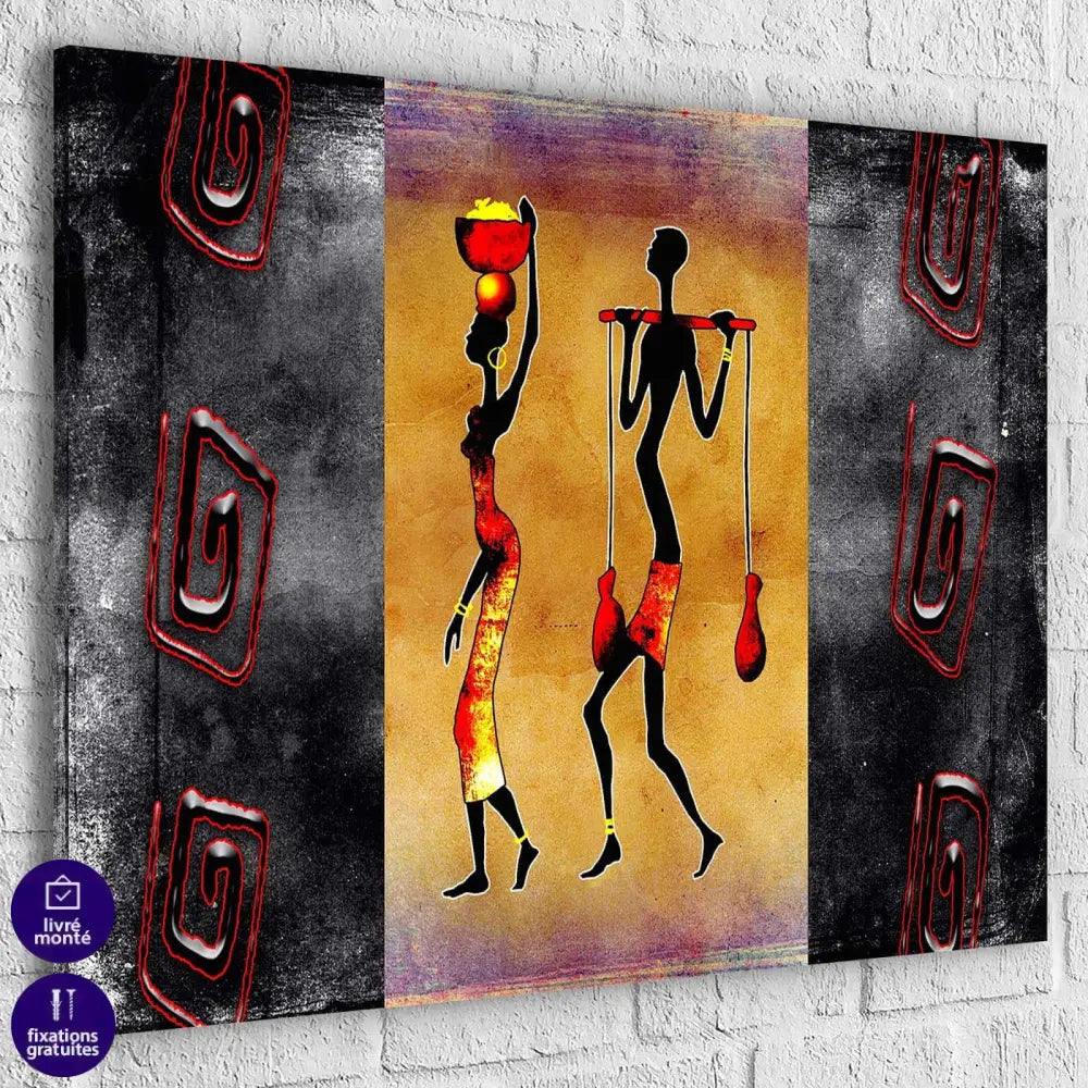 Tableau Afrique Les Porteurs - Montableaudeco