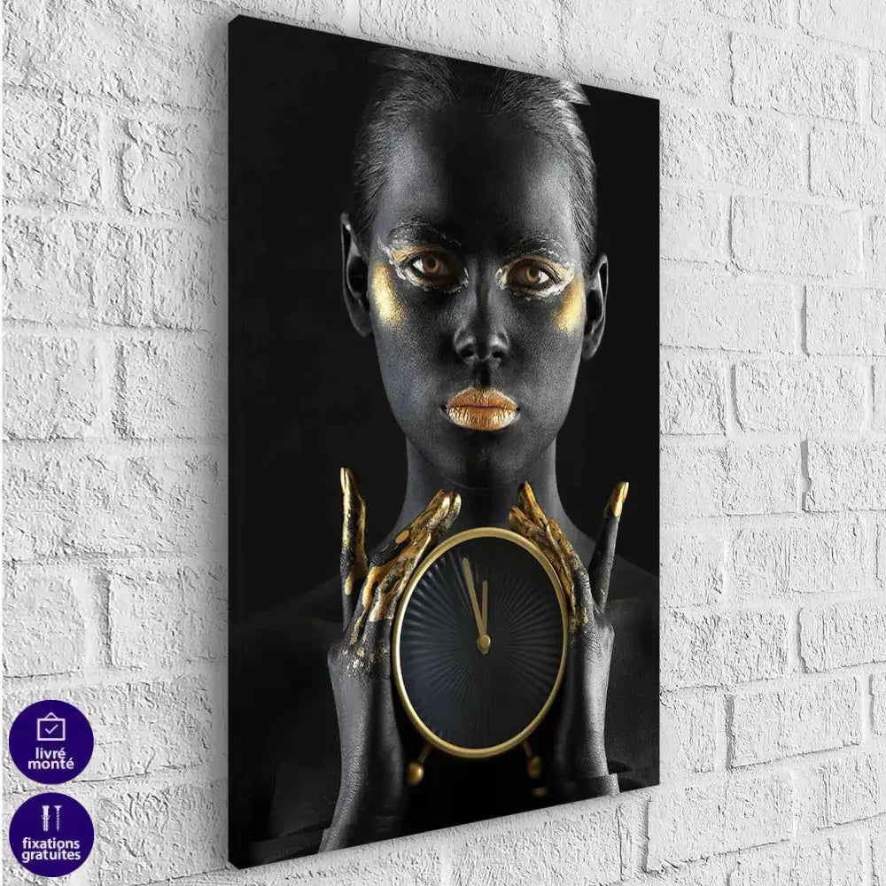 Tableau Afrique Noir et Or Collections 6 Pièces - Montableaudeco