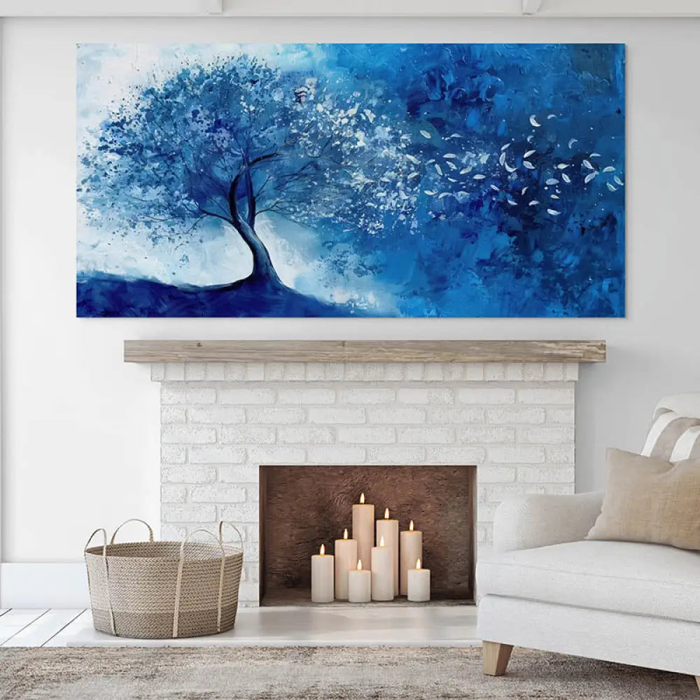 Tableau Arbre de Vie Bleu Tableau Arbre