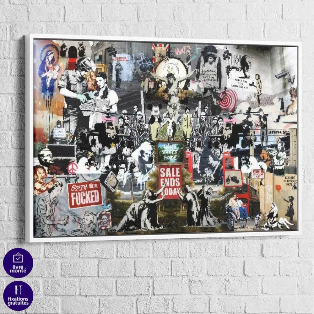 Tableau Banksy Mozaîc - Montableaudeco