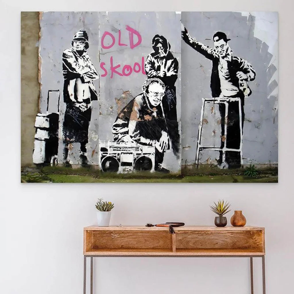 Tableau Banksy Old School - Montableaudeco