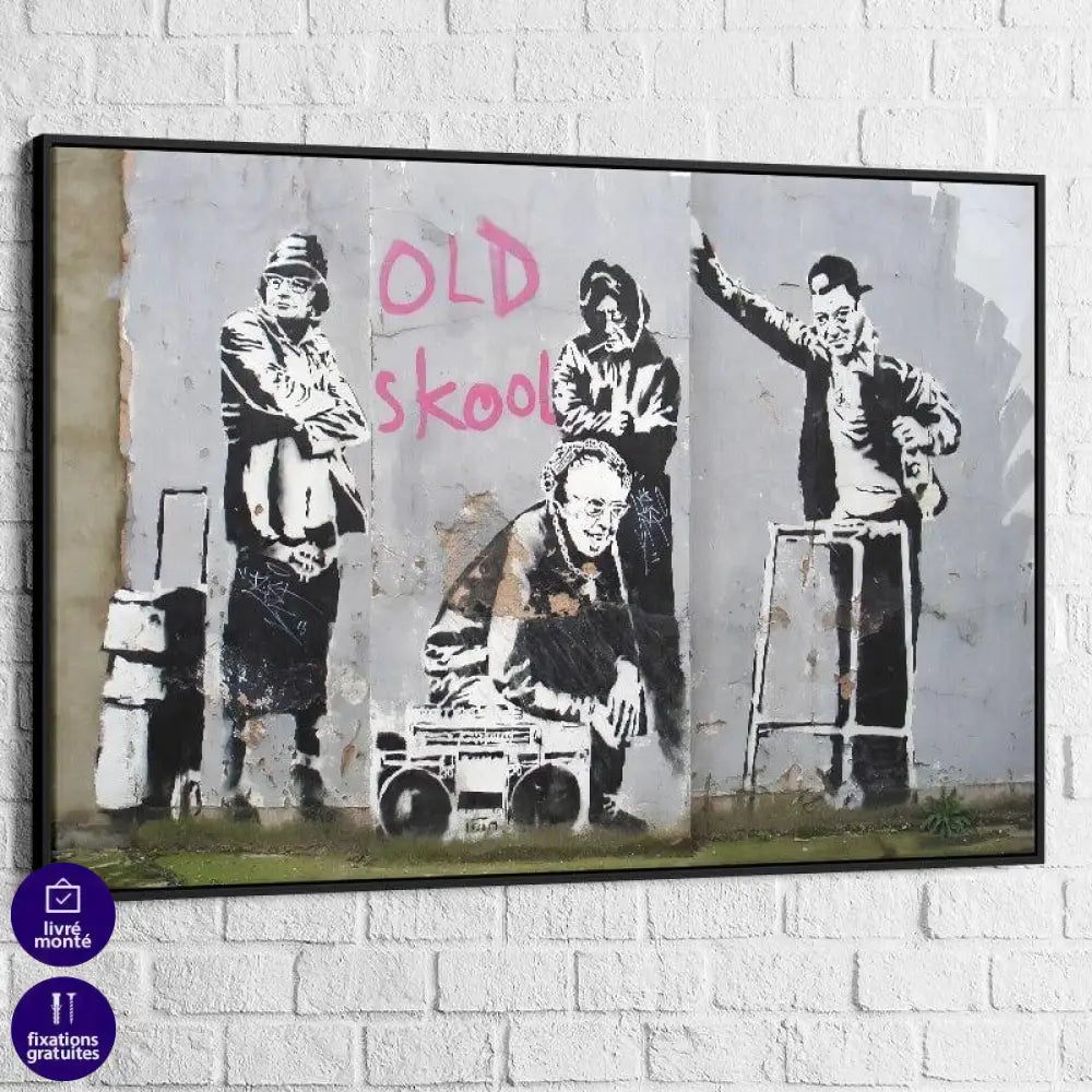 Tableau Banksy Old School - Montableaudeco
