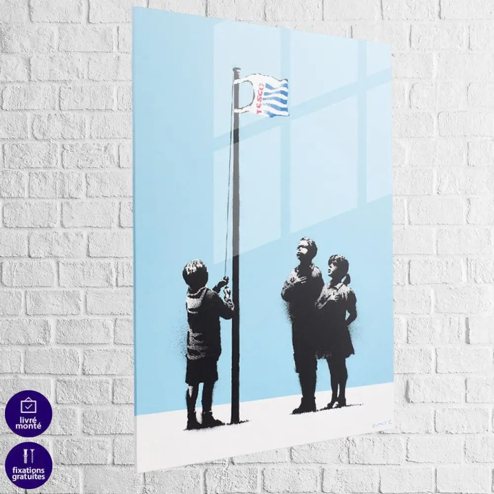 Tableau Banksy Very Little Helps 40x60cm / Plexiglas Tableau Banksy