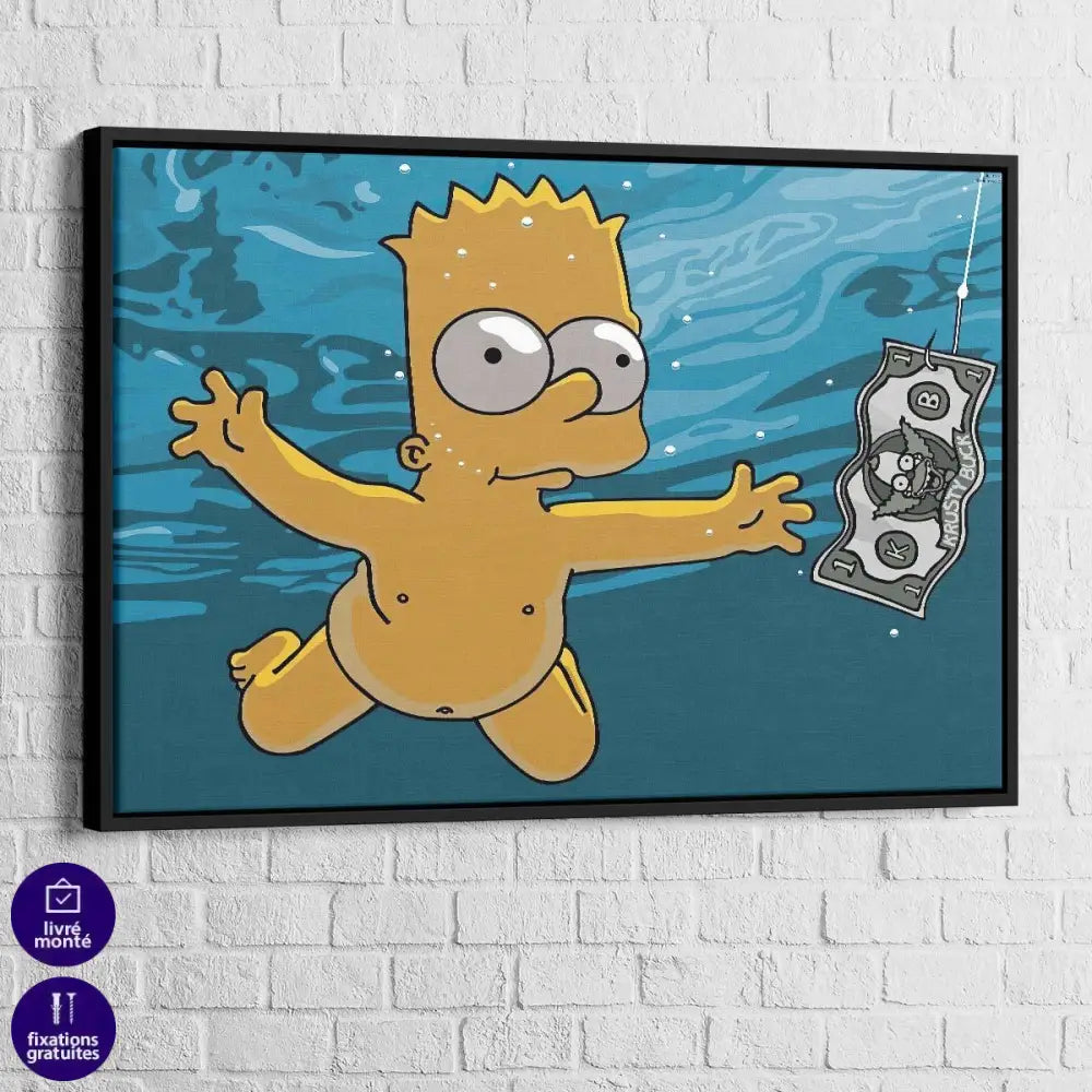 Tableau Bart Simpson Nirvana - Montableaudeco