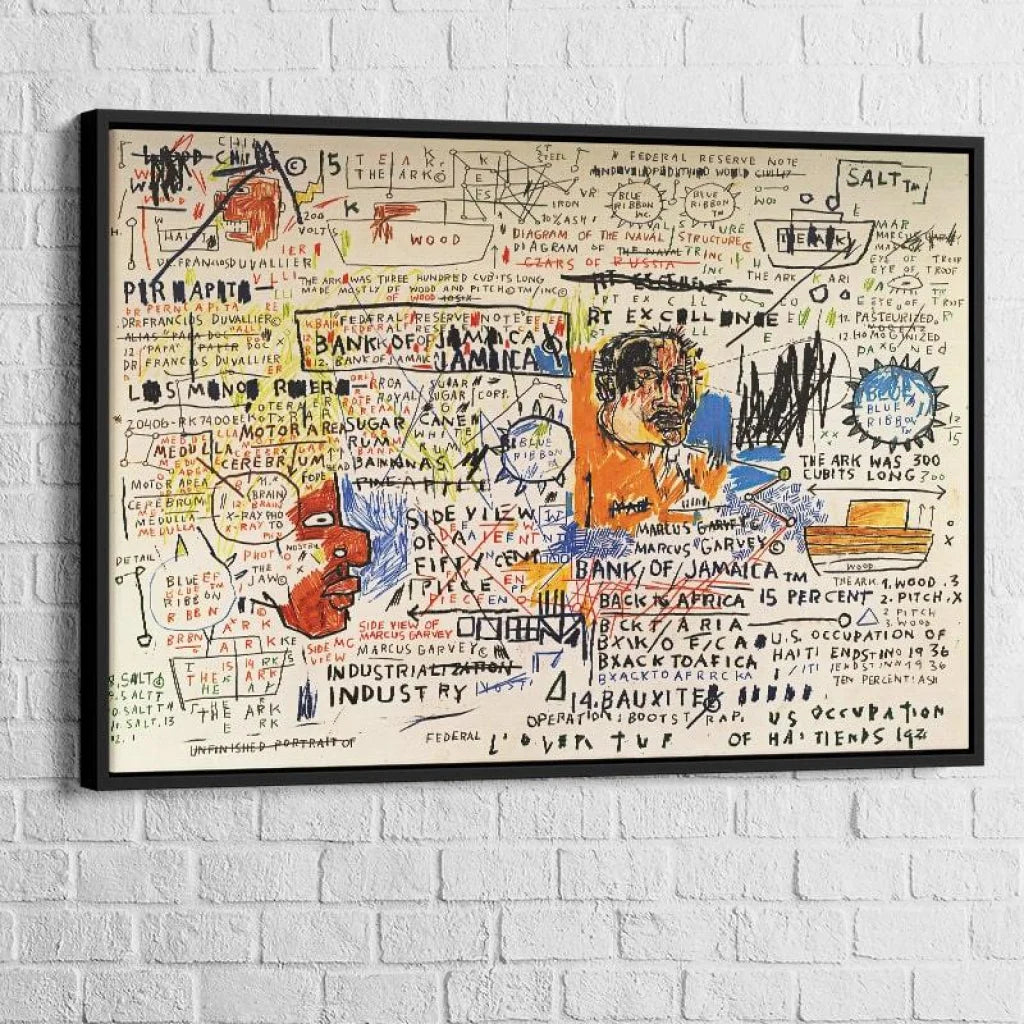 Tableau Basquiat 50 cent Piece 1983 - Montableaudeco