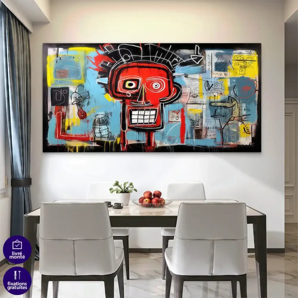 Décoration murale moderne dans l'esprit de Basquiat
