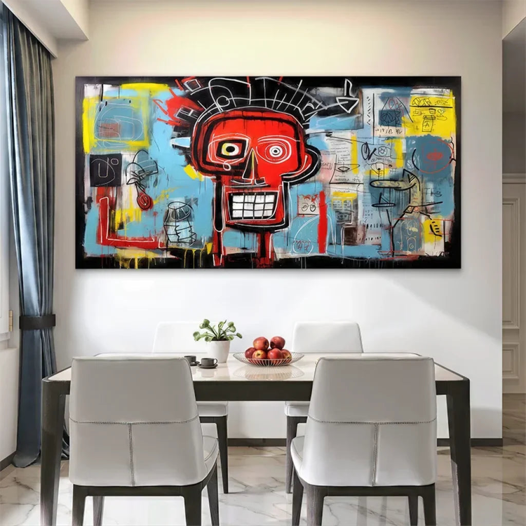 Décoration murale moderne dans l'esprit de Basquiat