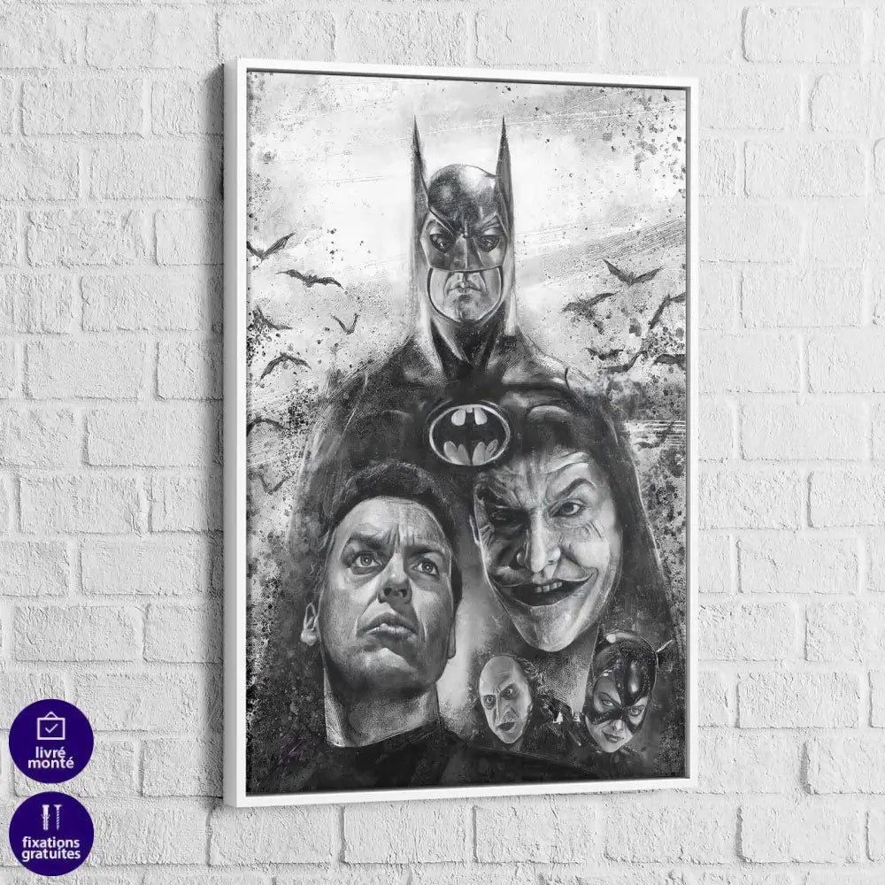 Tableau Batman Noir et Blanc - Montableaudeco