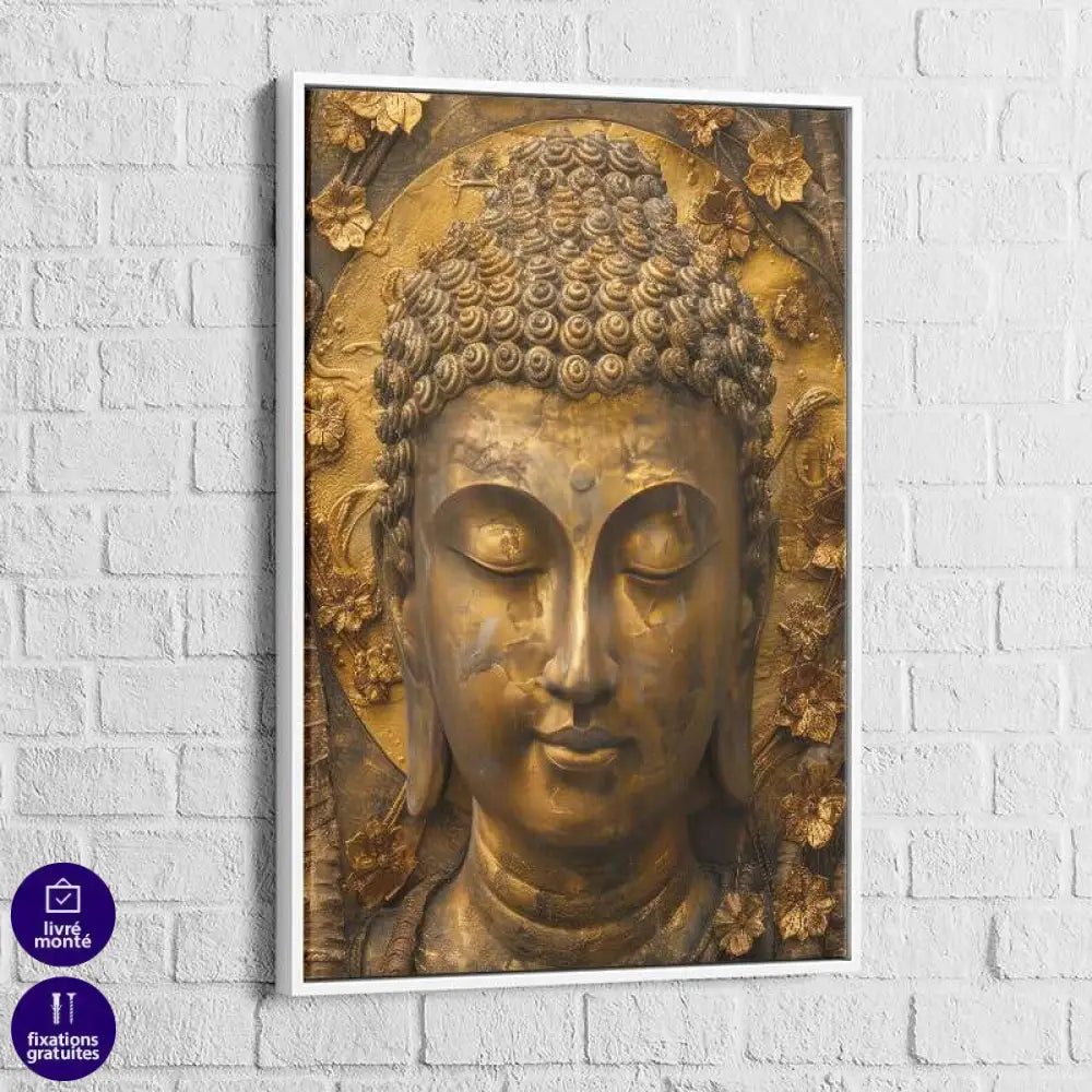 Tableau Bouddha | Méditation en Or | Offre De Bienvenue -20% d