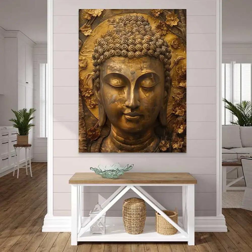 Tableau Bouddha | Méditation en Or | Offre De Bienvenue -20% a