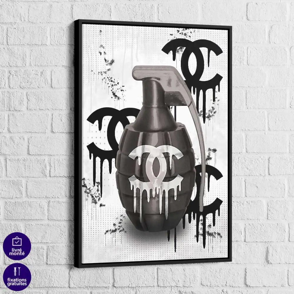 Tableau Fashion Chanel Grenade - Montableaudeco