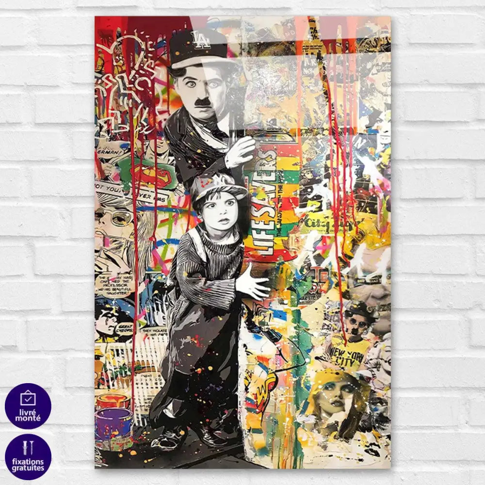 Tableau Charlie Chaplin et le Kid - Montableaudeco