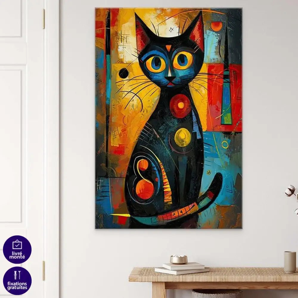 Tableau Chat Coloré - Montableaudeco