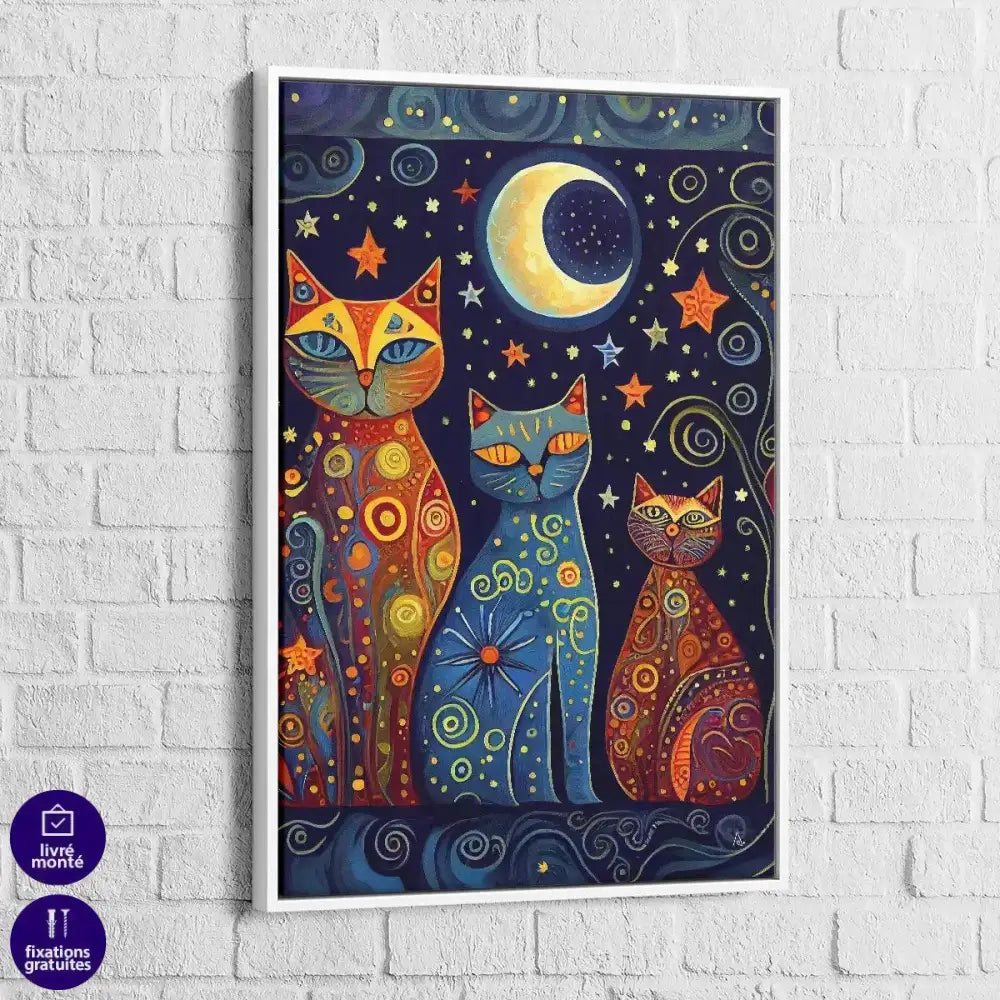 Tableau Chat Lune - Montableaudeco