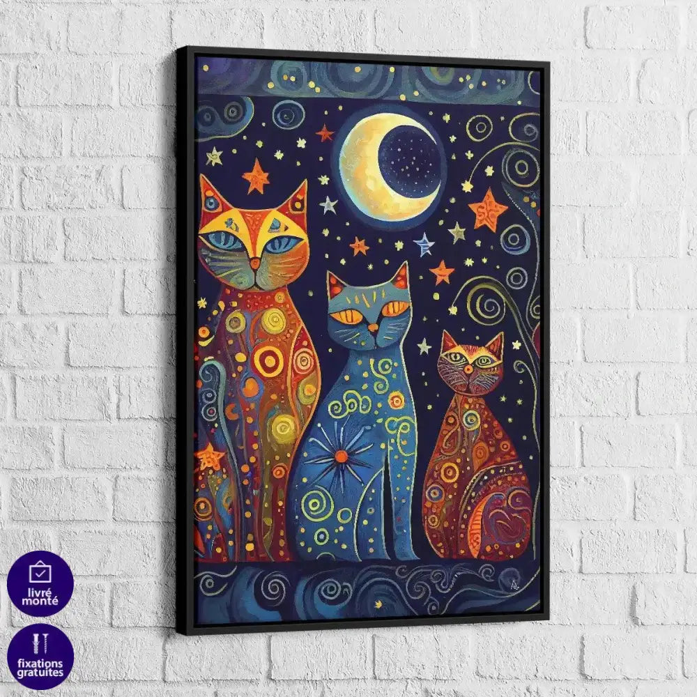 Tableau Chat Lune - Montableaudeco