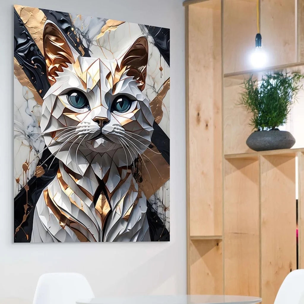 Tableau Chat Luxe et élégance féline