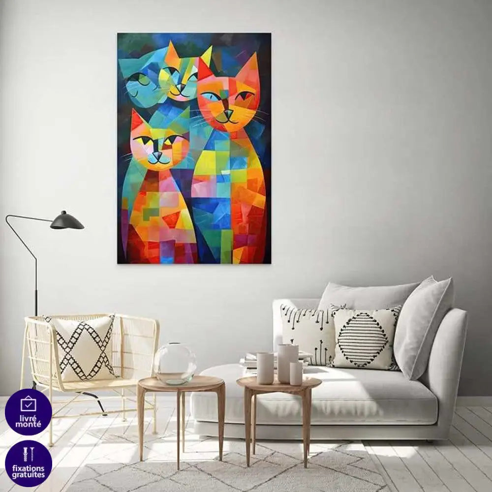 Tableau Chat | Mosaïque Miaou | Offre De Bienvenue -20% b