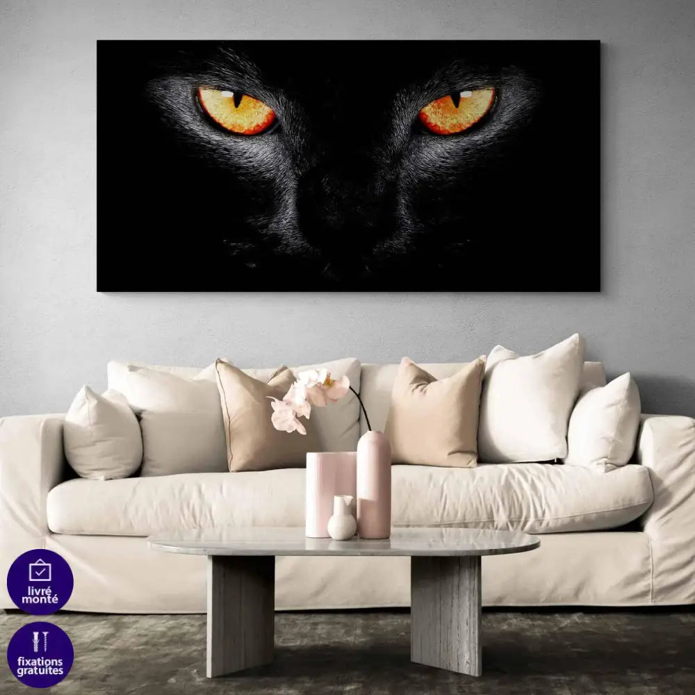 Tableau Chat Noir - Montableaudeco