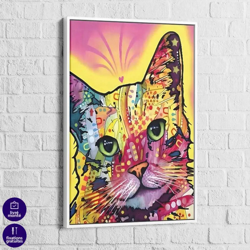 Tableau Chat Pop Art Coloré - Montableaudeco