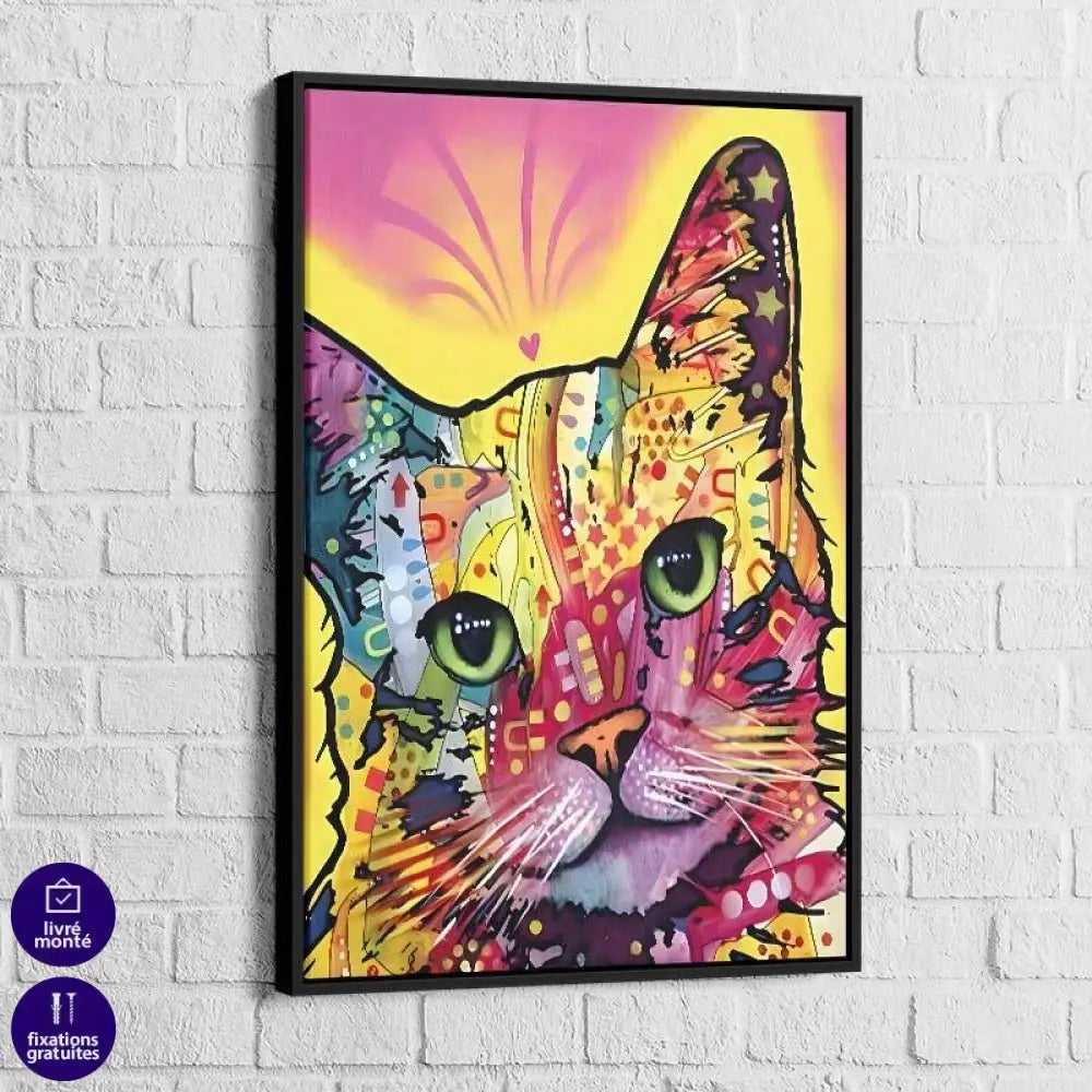 Tableau Chat Pop Art Coloré - Montableaudeco