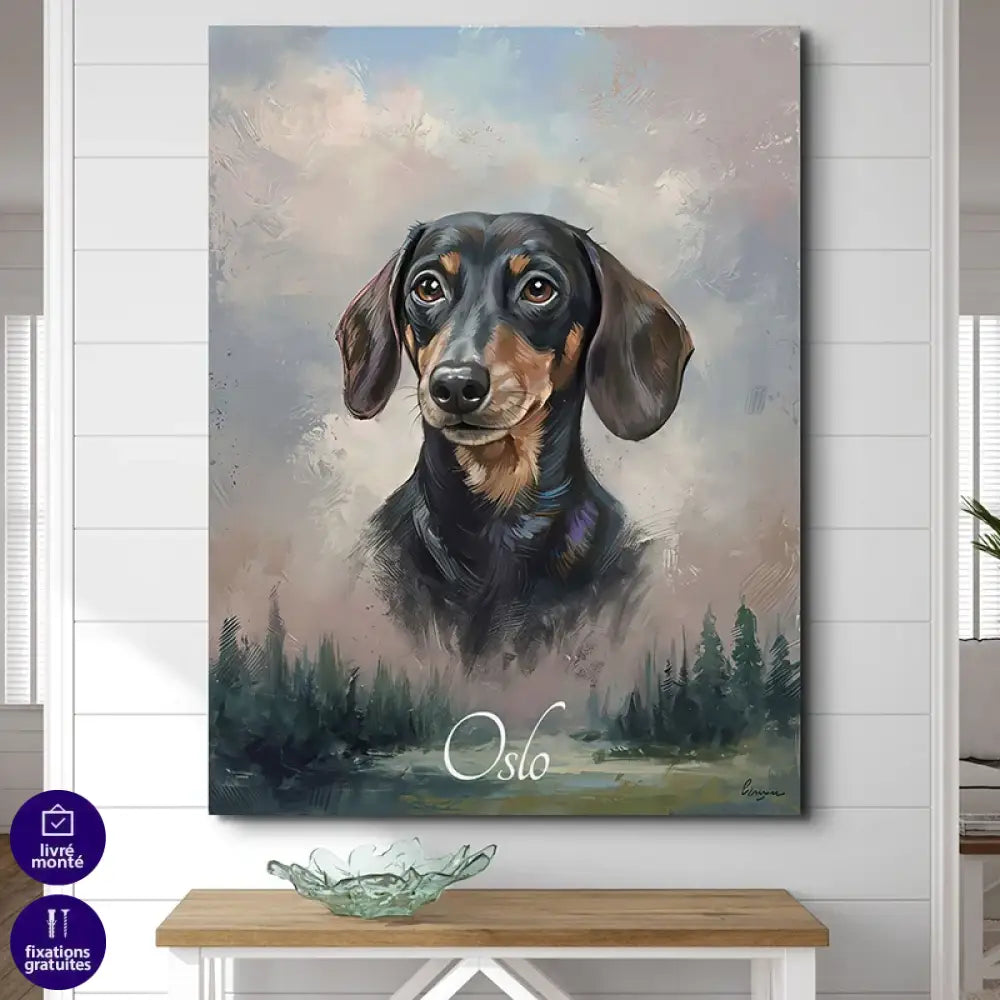 peinture artistique réaliste de votre chien