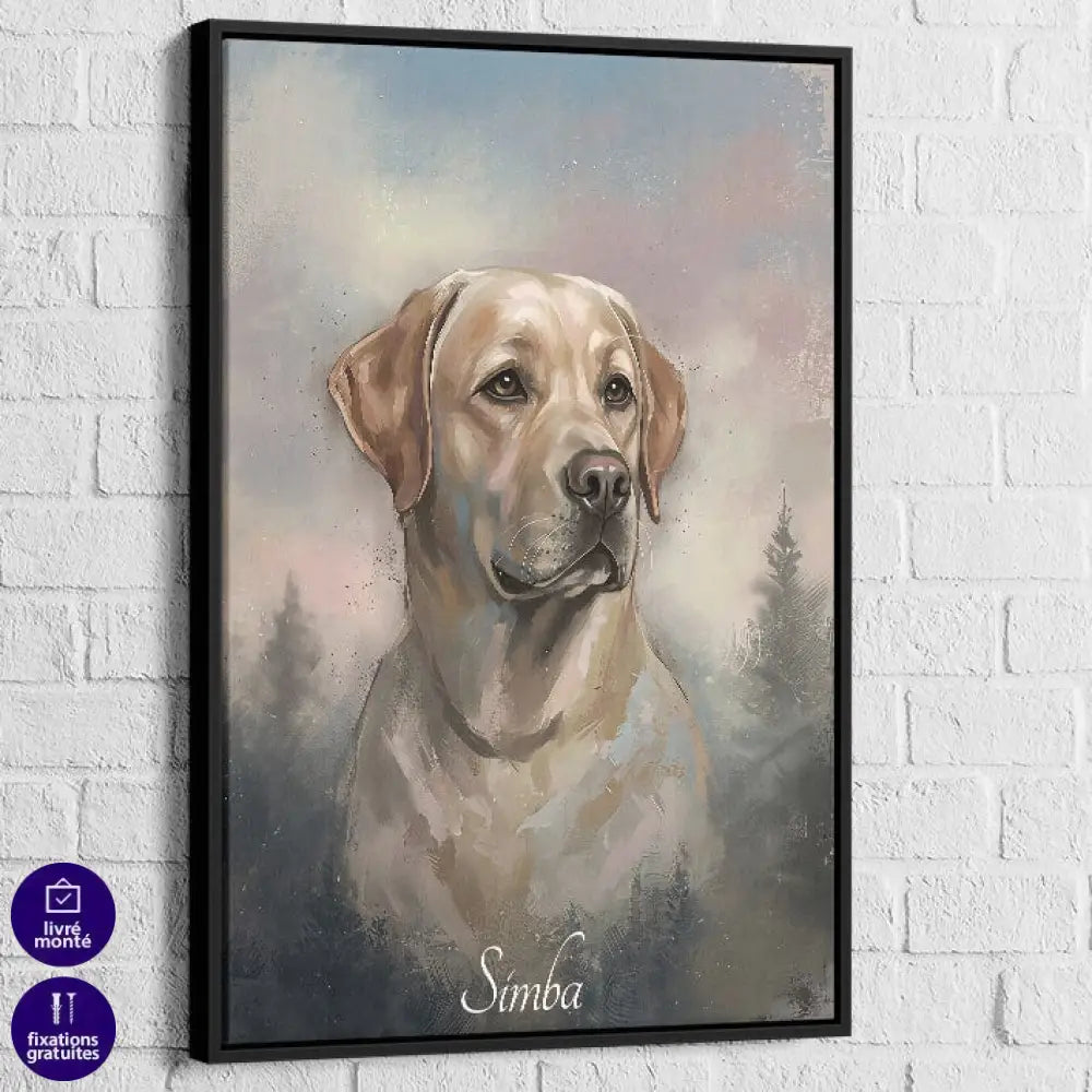 tableau décoratif chien personnalisé sur mesure